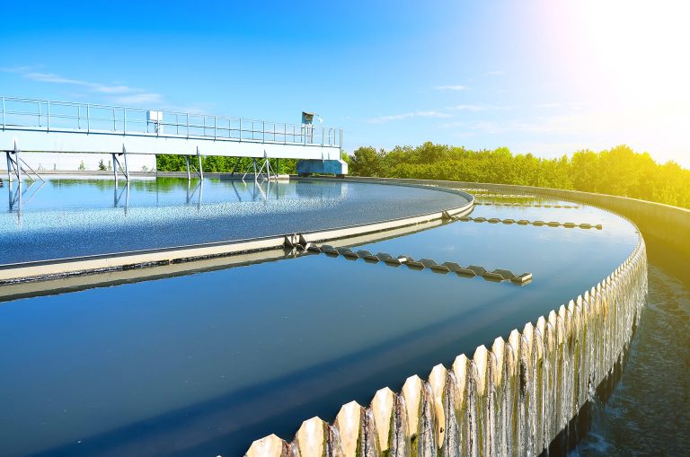 Modern urban wastewater treatment plant